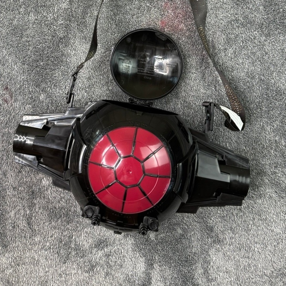 Disney Parks Star Wars First Order TIE Fighter Popcorn Bucket Lanyard Black Red